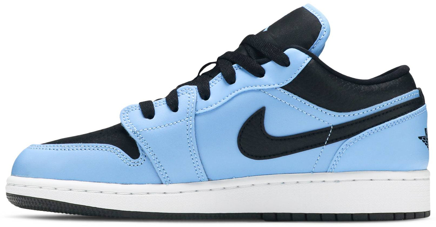 Nike Grade School Womens Air Jordan 1 Low Sneakers - 'University Blue Black'