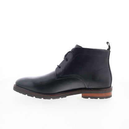 Rockport Caspe RMCASPE Mens Black Leather Lace Up Chukkas Boots