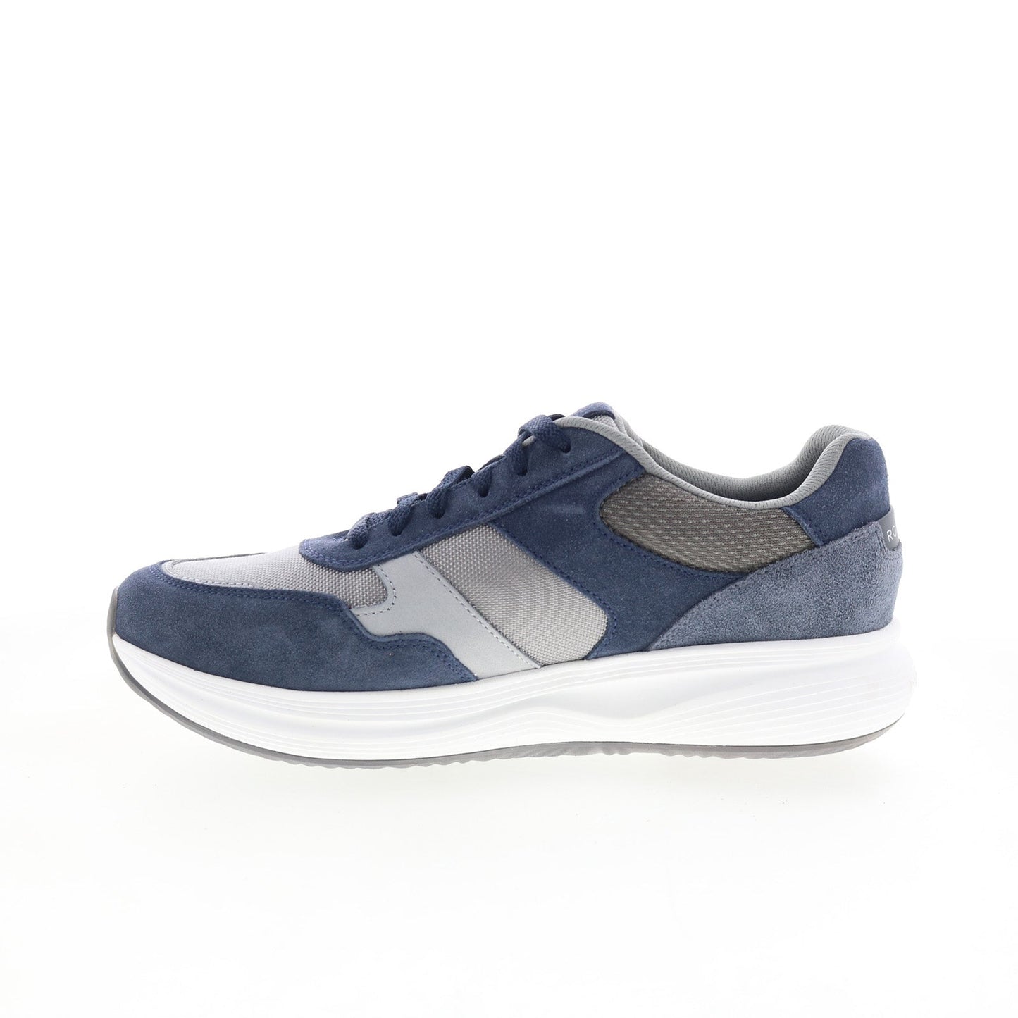 Rockport DMX Corvin Mens Blue Wide Suede Lace Up Lifestyle Sneakers Shoes