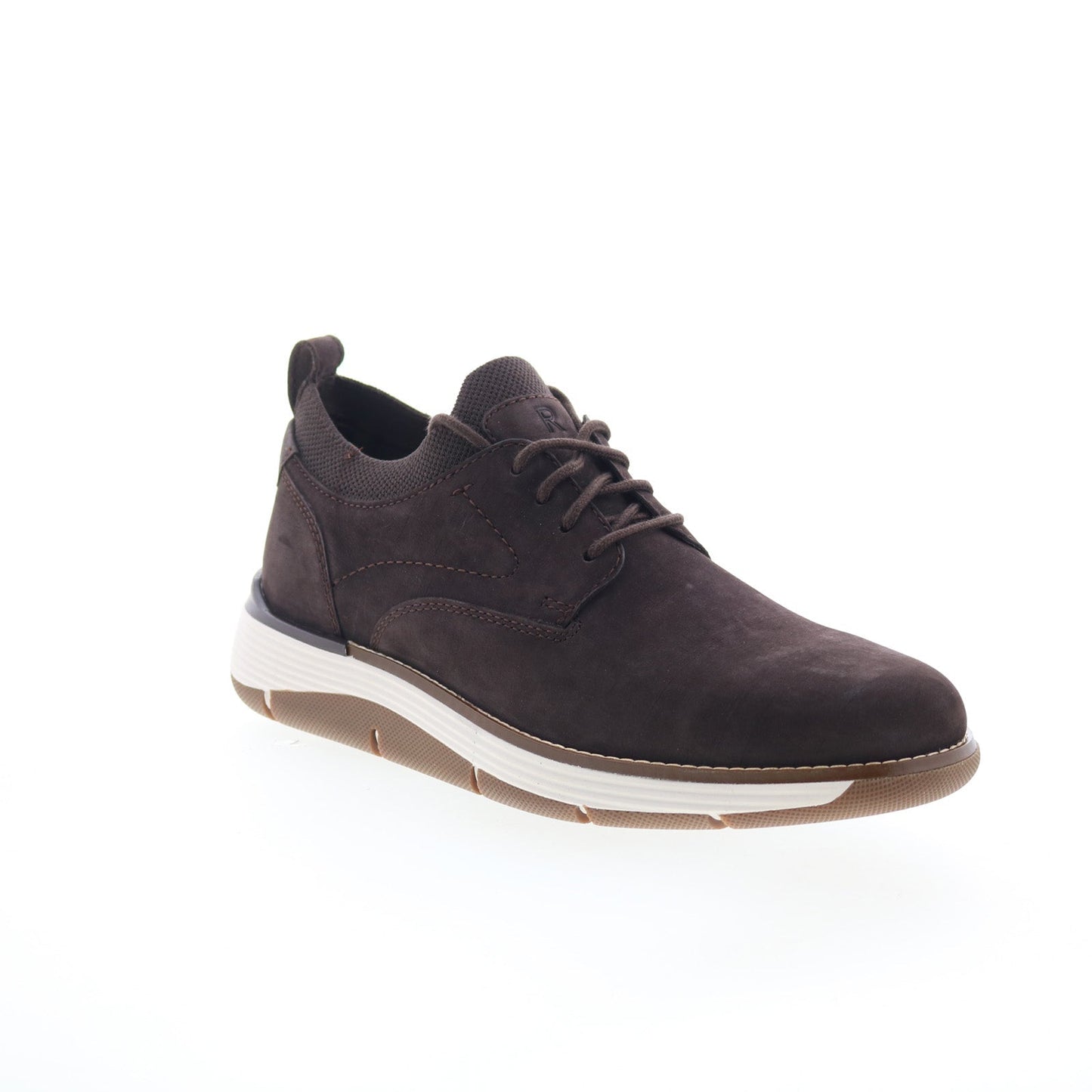 Rockport Lukah 2 Mens Brown Wide Leather Lace Up Lifestyle Sneakers Shoes