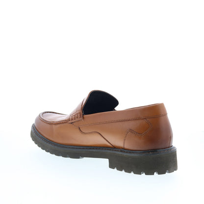 Rockport Maverick Penny Mens Brown Leather Loafers & Slip Ons Penny Shoes