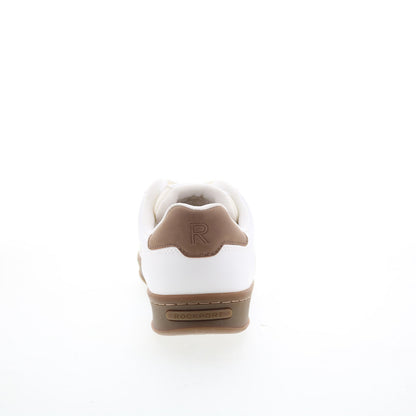 Rockport Nova Mens White Leather Lace Up Lifestyle Sneakers Shoes