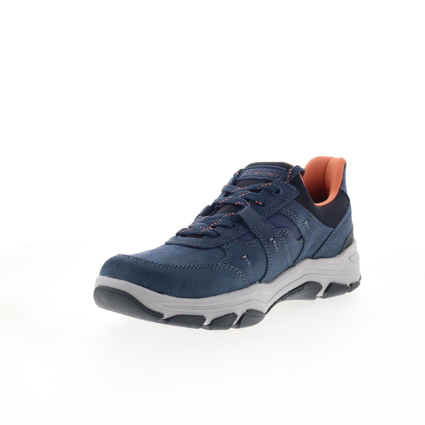 Rockport Rhett RMRHETT Mens Blue Suede Lace Up Lifestyle Sneakers Shoes