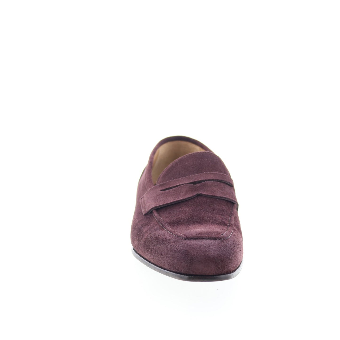 Di Bianco SBF405 Mens Burgundy Suede Slip On Loafers & Slip Ons Penny Shoes