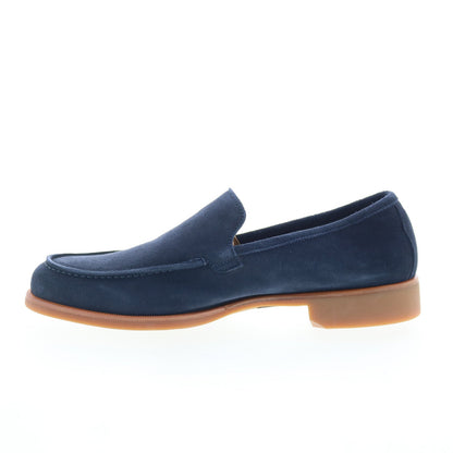 Di Bianco SC602 Mens Blue Suede Slip On Loafers & Slip Ons Casual Shoes