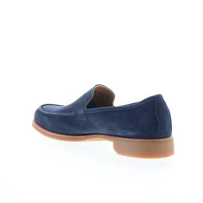 Di Bianco SC602 Mens Blue Suede Slip On Loafers & Slip Ons Casual Shoes