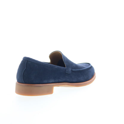 Di Bianco SC602 Mens Blue Suede Slip On Loafers & Slip Ons Casual Shoes