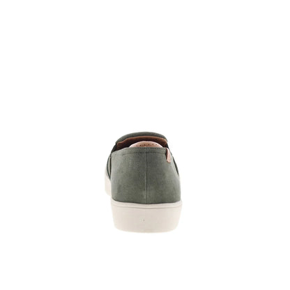 Spenco Backside Slip-On SP2004OLN Mens Green Suede Lifestyle Sneakers Shoes