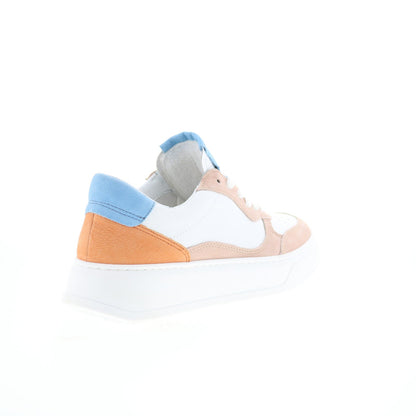 Miz Mooz Torie Womens White Leather Lace Up Lifestyle Sneakers Shoes