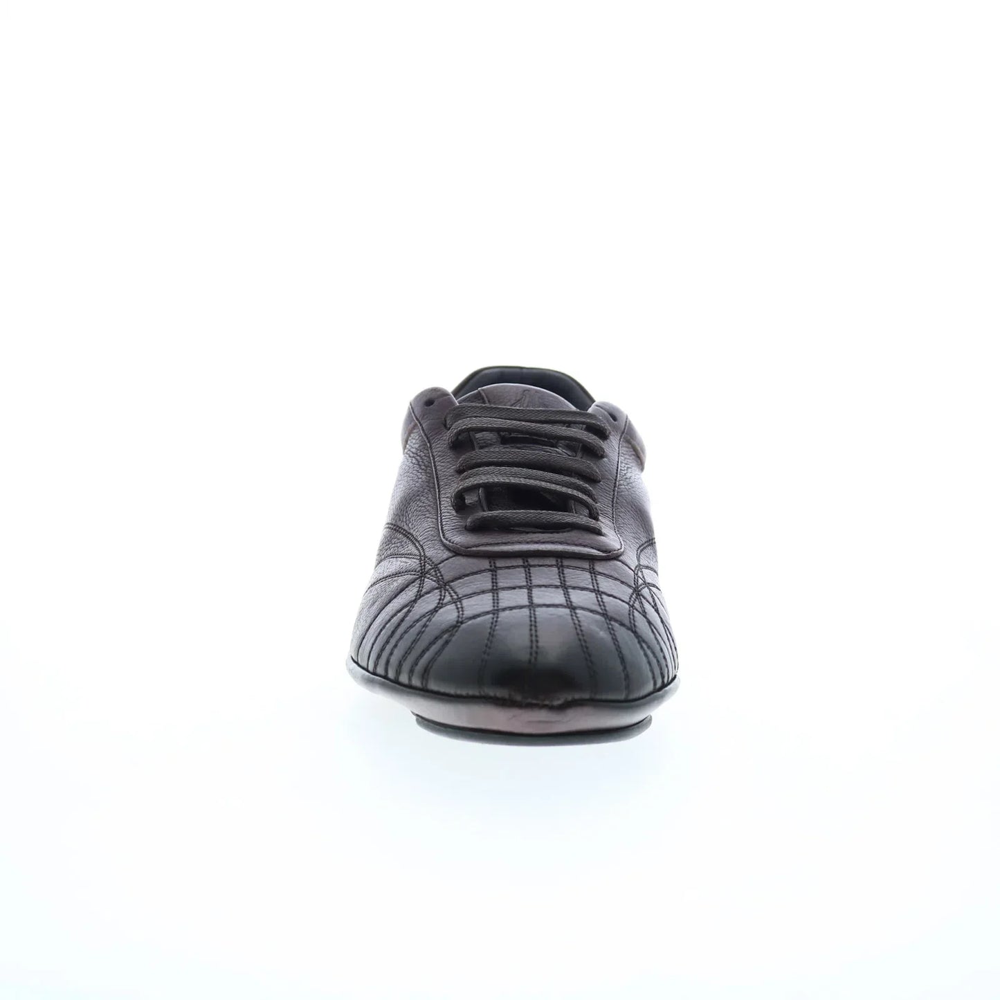 Di Bianco Olimpico Calfskin Mens Burgundy Leather Lifestyle Sneakers Shoes