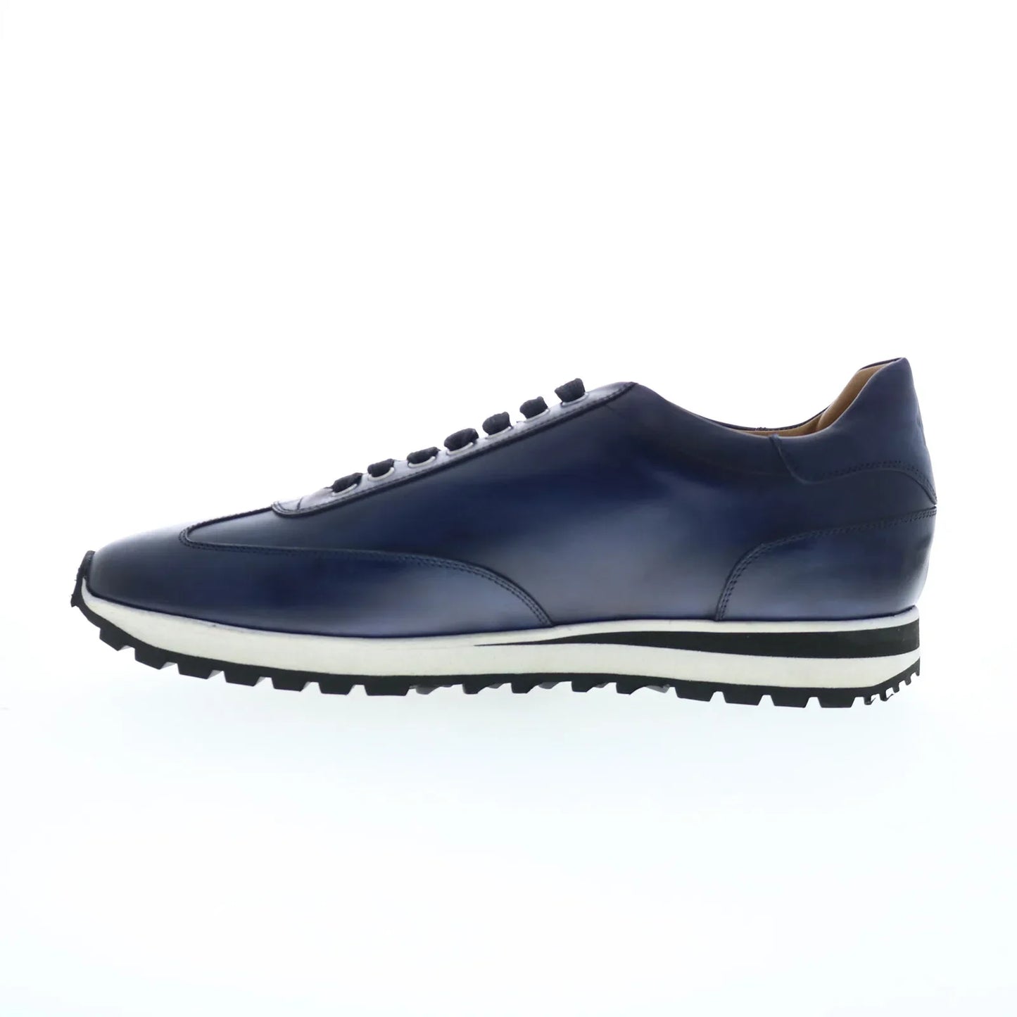 Di Bianco SB307 Mens Blue Leather Lace Up Lifestyle Sneakers Shoes