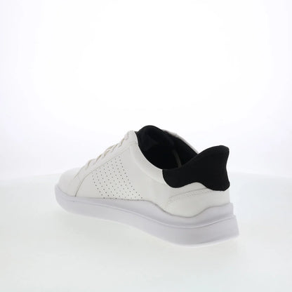Rockport Tristen Lace Up Mens White Wide Leather Lifestyle Sneakers Shoes