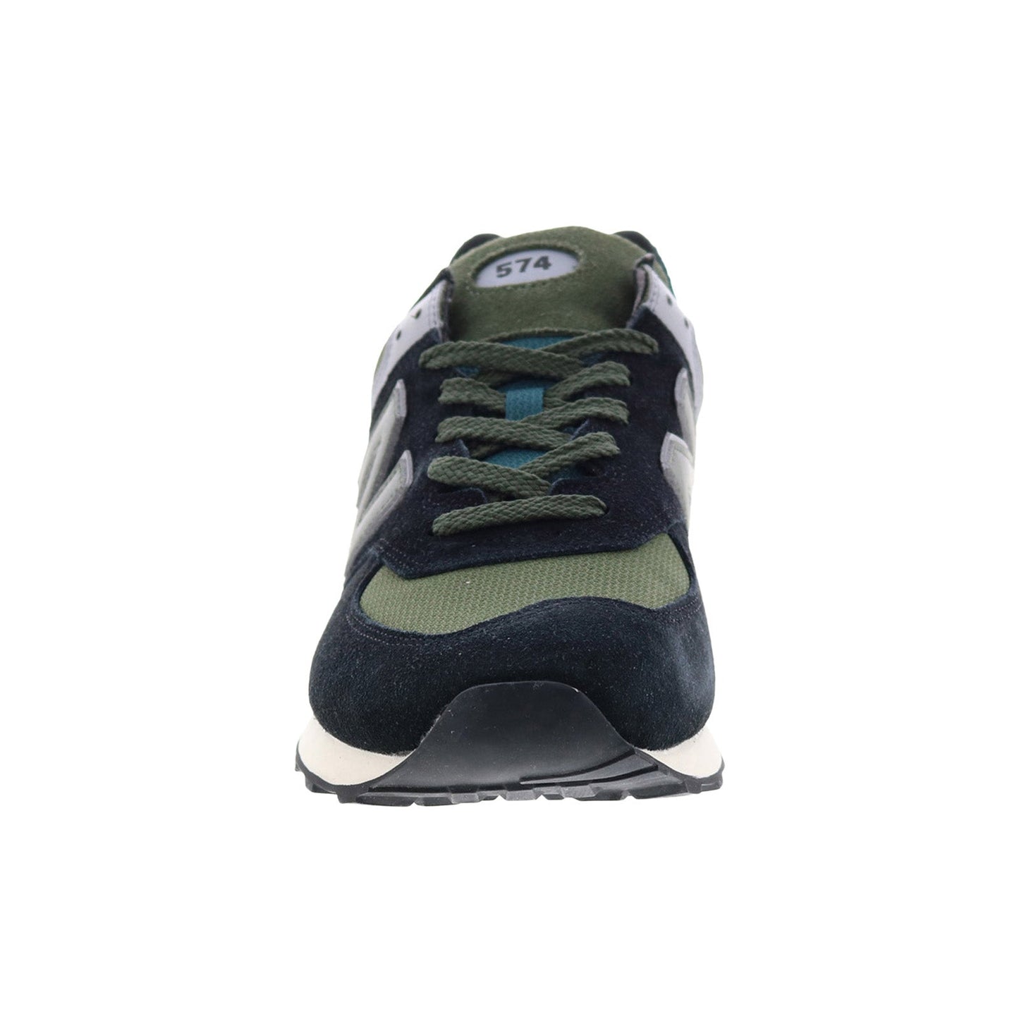 New Balance 574 U574KBG Mens Black Suede Lace Up Lifestyle Sneakers Shoes