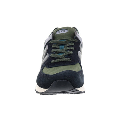 New Balance 574 U574KBG Mens Black Suede Lace Up Lifestyle Sneakers Shoes
