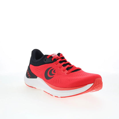 Topo UltraFly 4 M056 Mens Red Canvas Lace Up Athletic Running Shoes