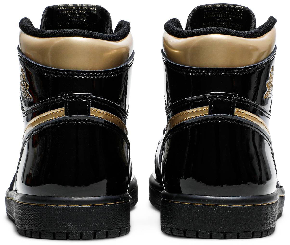 Nike Mens Air Jordan 1 Retro High OG Sneakers - 'Black Metallic Gold'