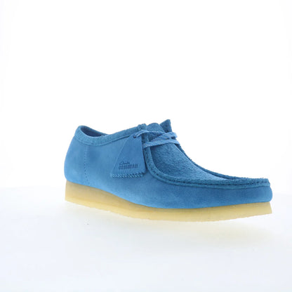 Clarks Wallabee 26182823 Mens Blue Suede Oxfords & Lace Ups Casual Shoes