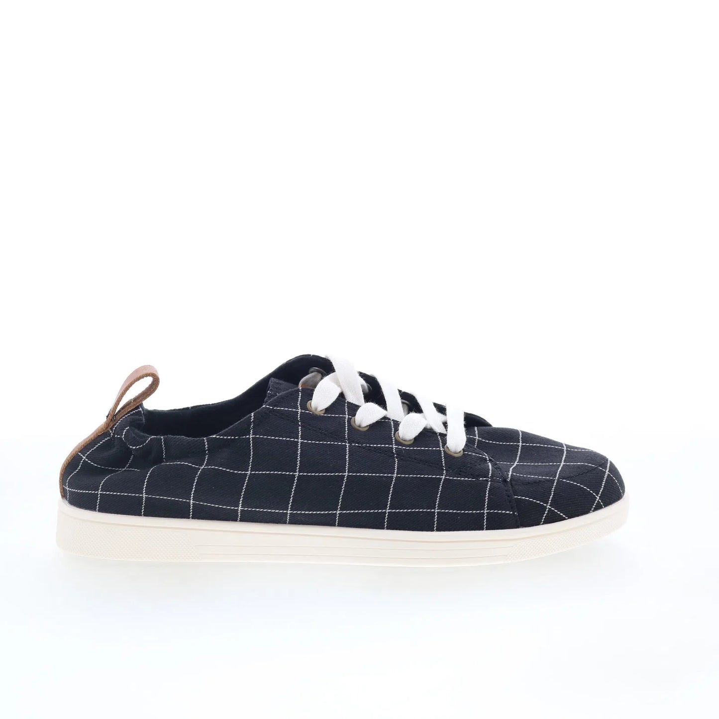 Spenco Windowpane SP1202BLK Womens Black Wide Lifestyle Sneakers Shoes