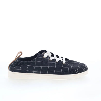 Spenco Windowpane SP1202BLK Womens Black Wide Lifestyle Sneakers Shoes