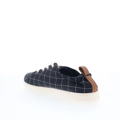 Spenco Windowpane SP1202BLK Womens Black Canvas Lifestyle Sneakers Shoes