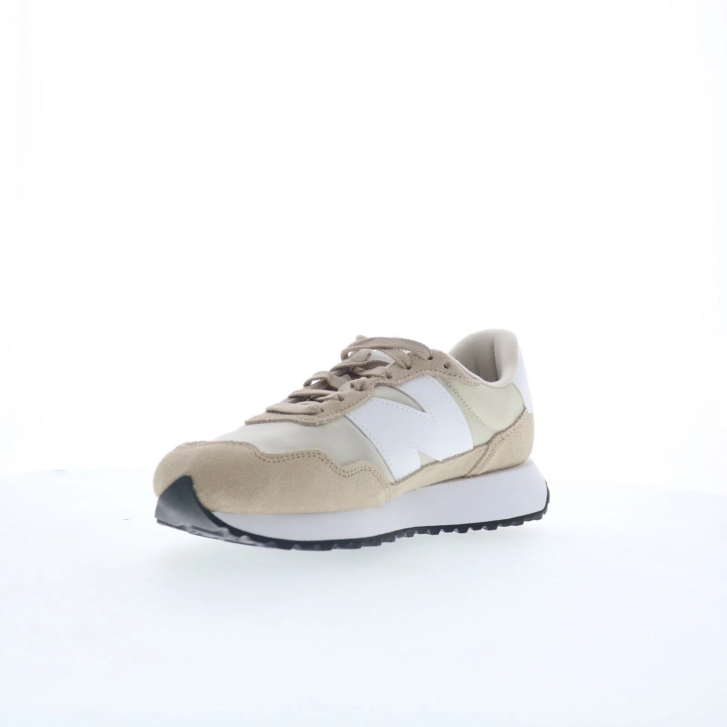 New Balance 237 WS237YB Womens Beige Suede Lace Up Lifestyle Sneakers Shoes