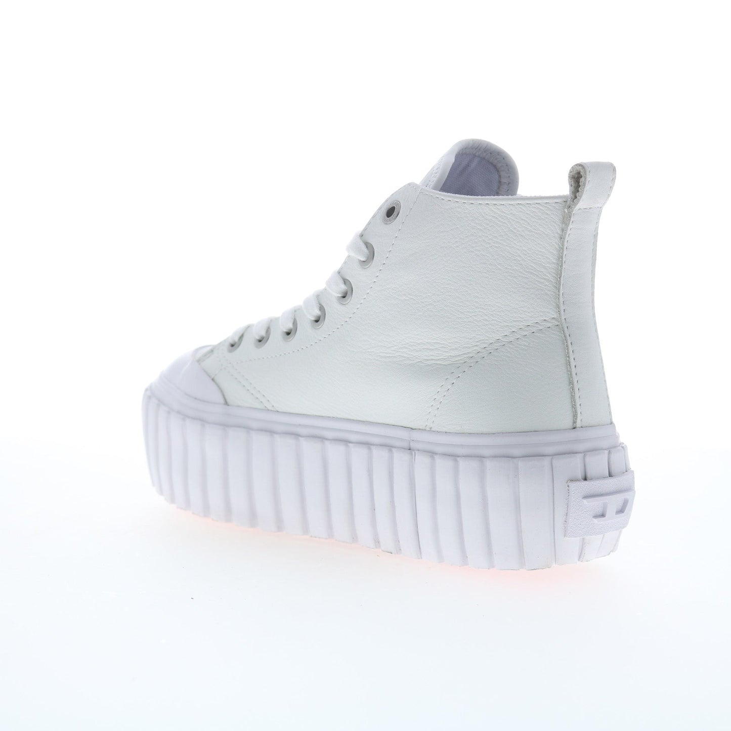 Diesel S-Hanami Mid W Womens White Leather Lifestyle Sneakers Shoes
