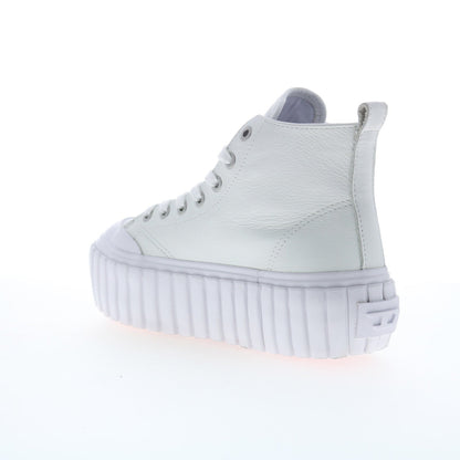 Diesel S-Hanami Mid W Womens White Leather Lifestyle Sneakers Shoes