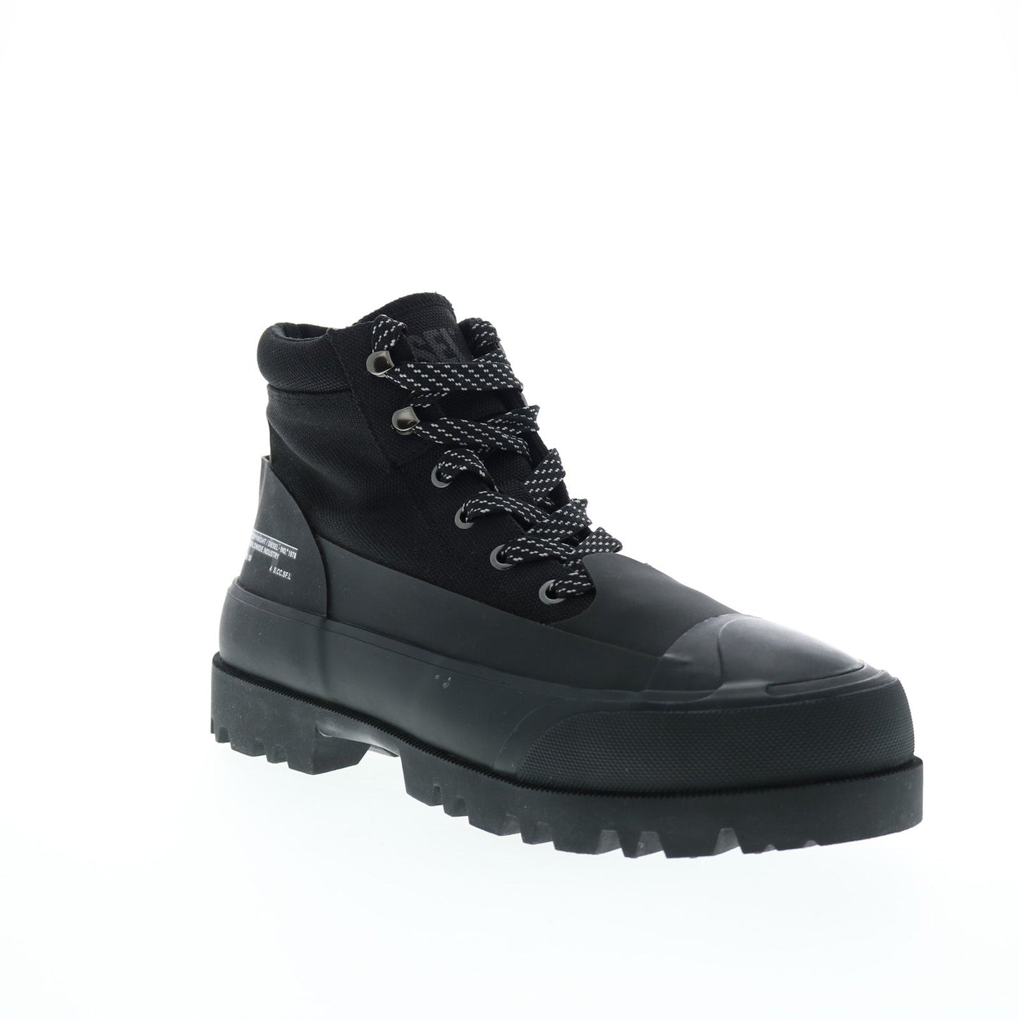 Diesel D-Hiko Boot X Y02964-P0187-T8013 Mens Black Canvas Lace Up Ankle Boots