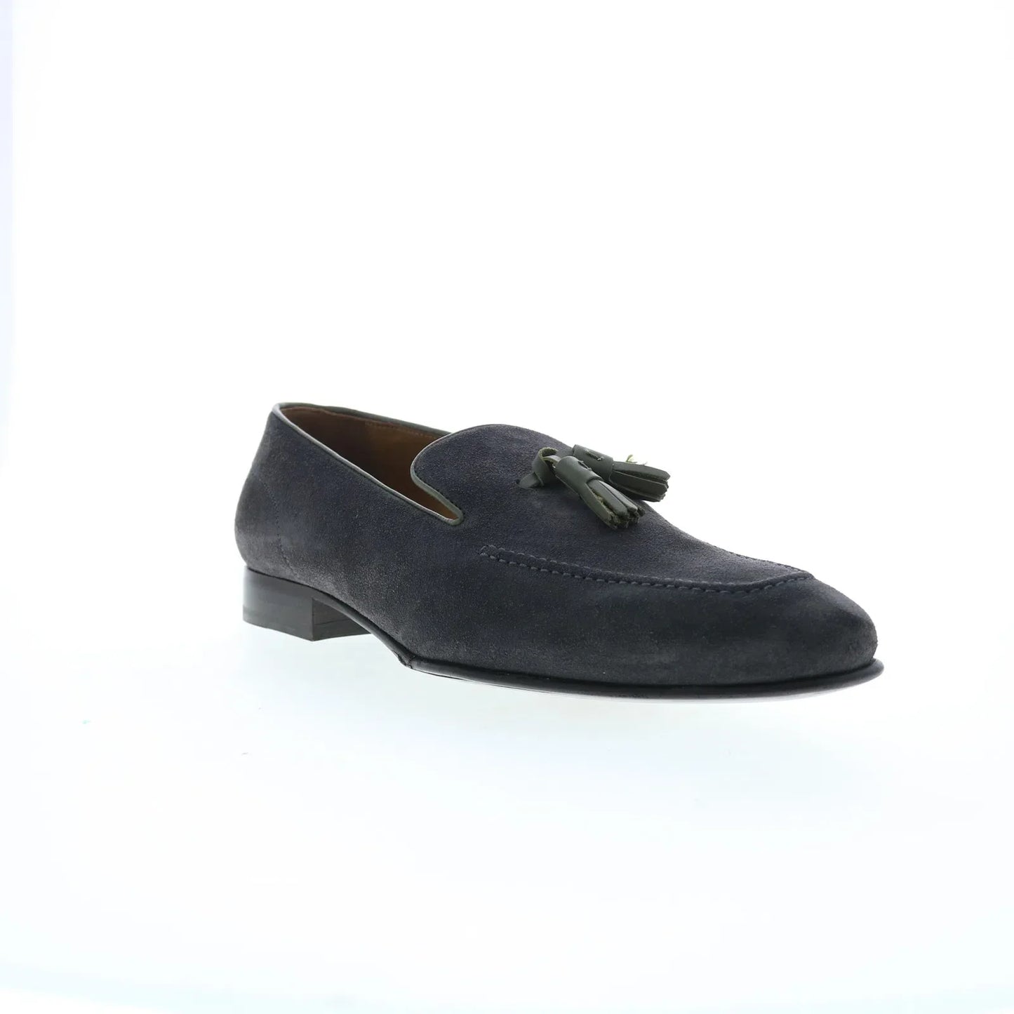 Pastori by Di Bianco Zeno Suede Mens Gray Loafers & Slip Ons Casual Shoes