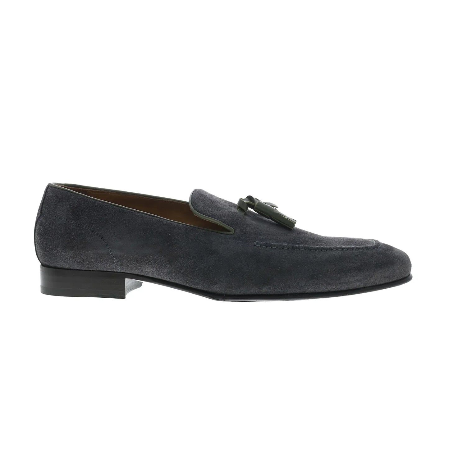 Pastori by Di Bianco Zeno Suede Mens Gray Loafers & Slip Ons Casual Shoes